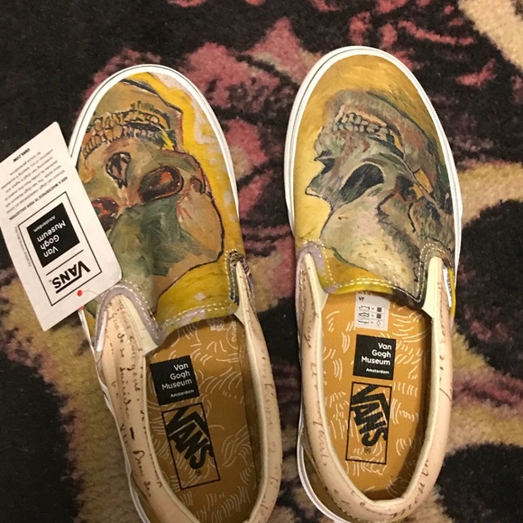Vans Van Gogh Museum Skull Slip-ons Women’s 8 - Picture 2 of 5